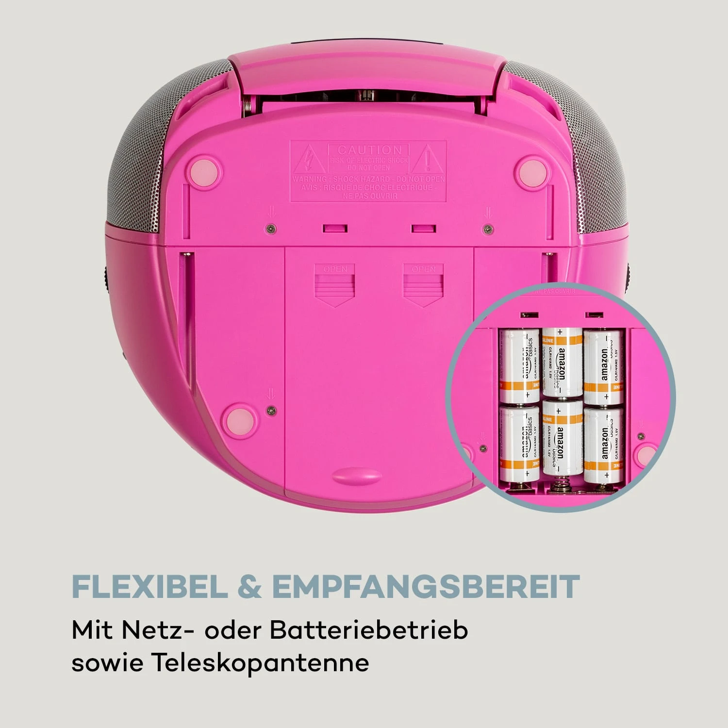 Harper CD Boombox CD-Player Bluetooth Kassette UKW AUX USB – Bild 6