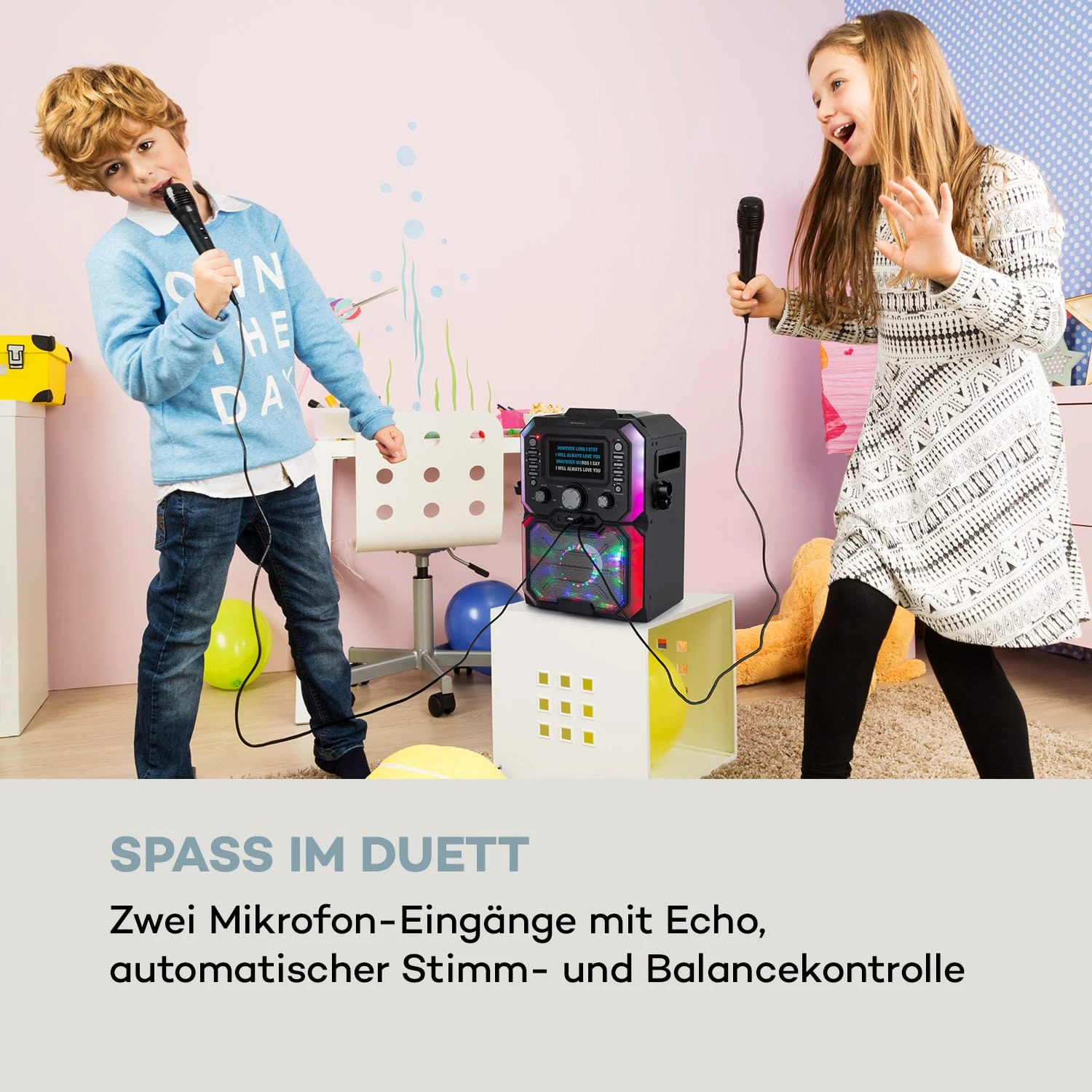 Rockstar Plus Karaoke-Anlage Karaokemaschine BT USP CD LED-Show RCA – Bild 2