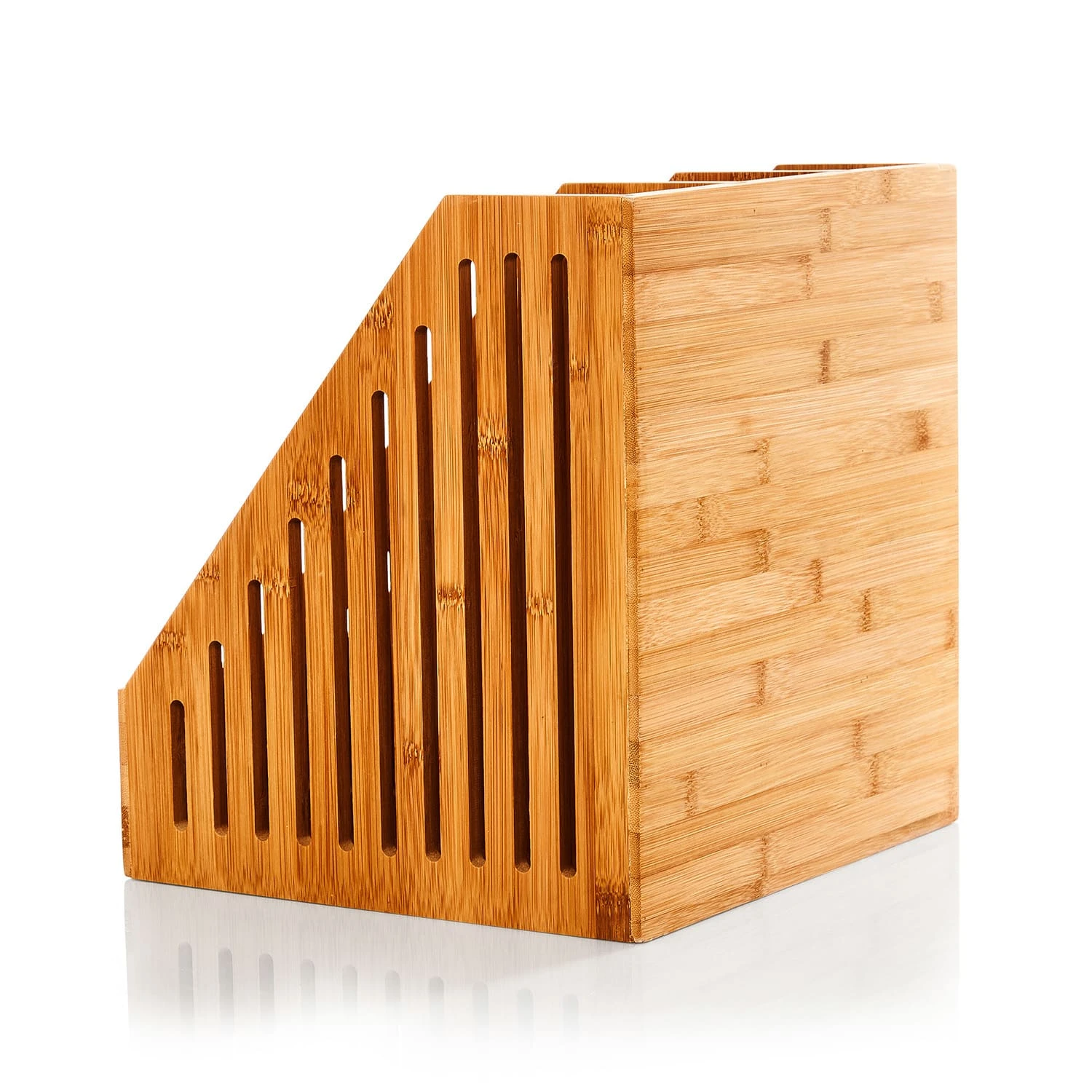 Stehsammler 3 Fächer Maße: 26,5x28x30 Cm Für DINA4-Formate Bambus – Bild 3