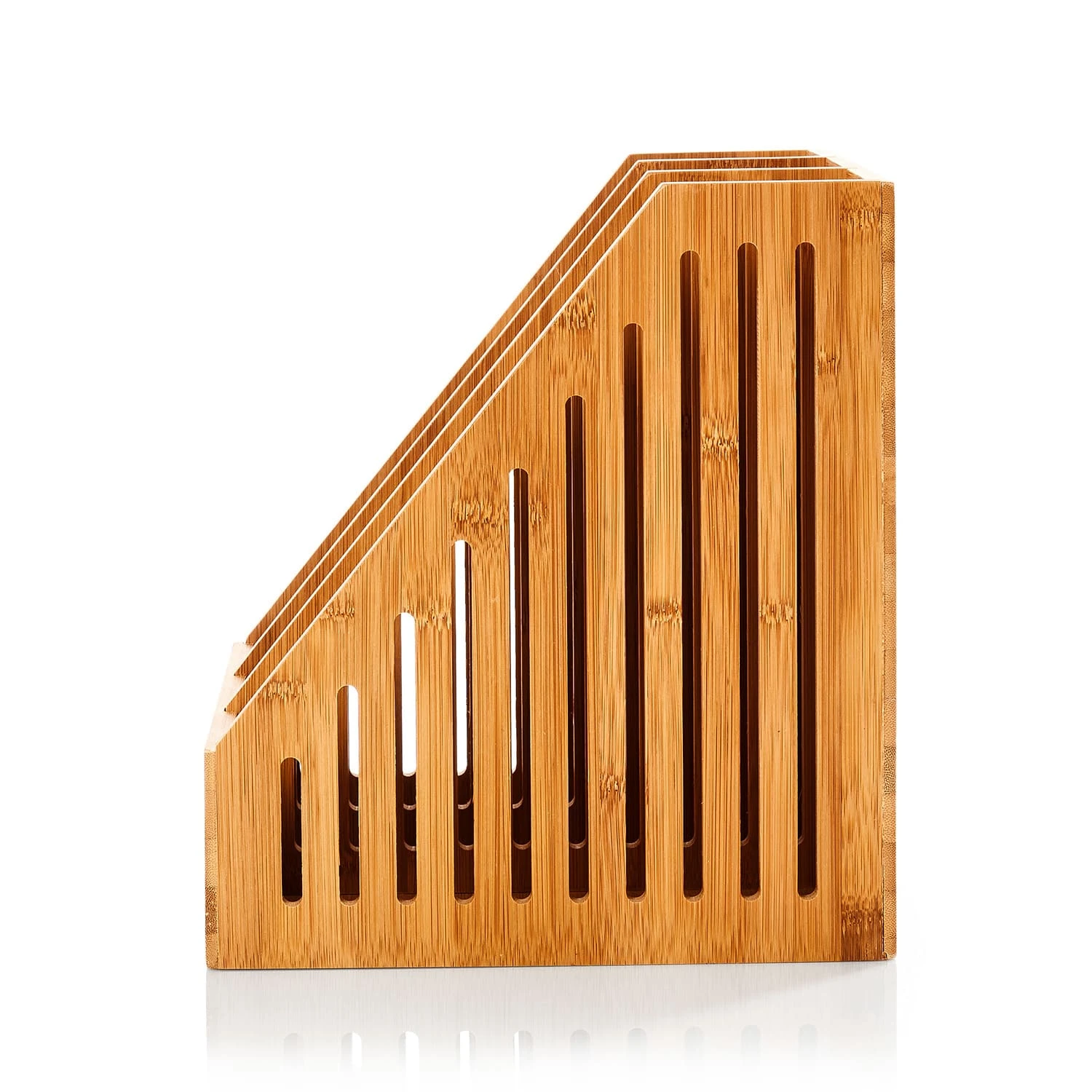 Stehsammler 3 Fächer Maße: 26,5x28x30 Cm Für DINA4-Formate Bambus – Bild 5