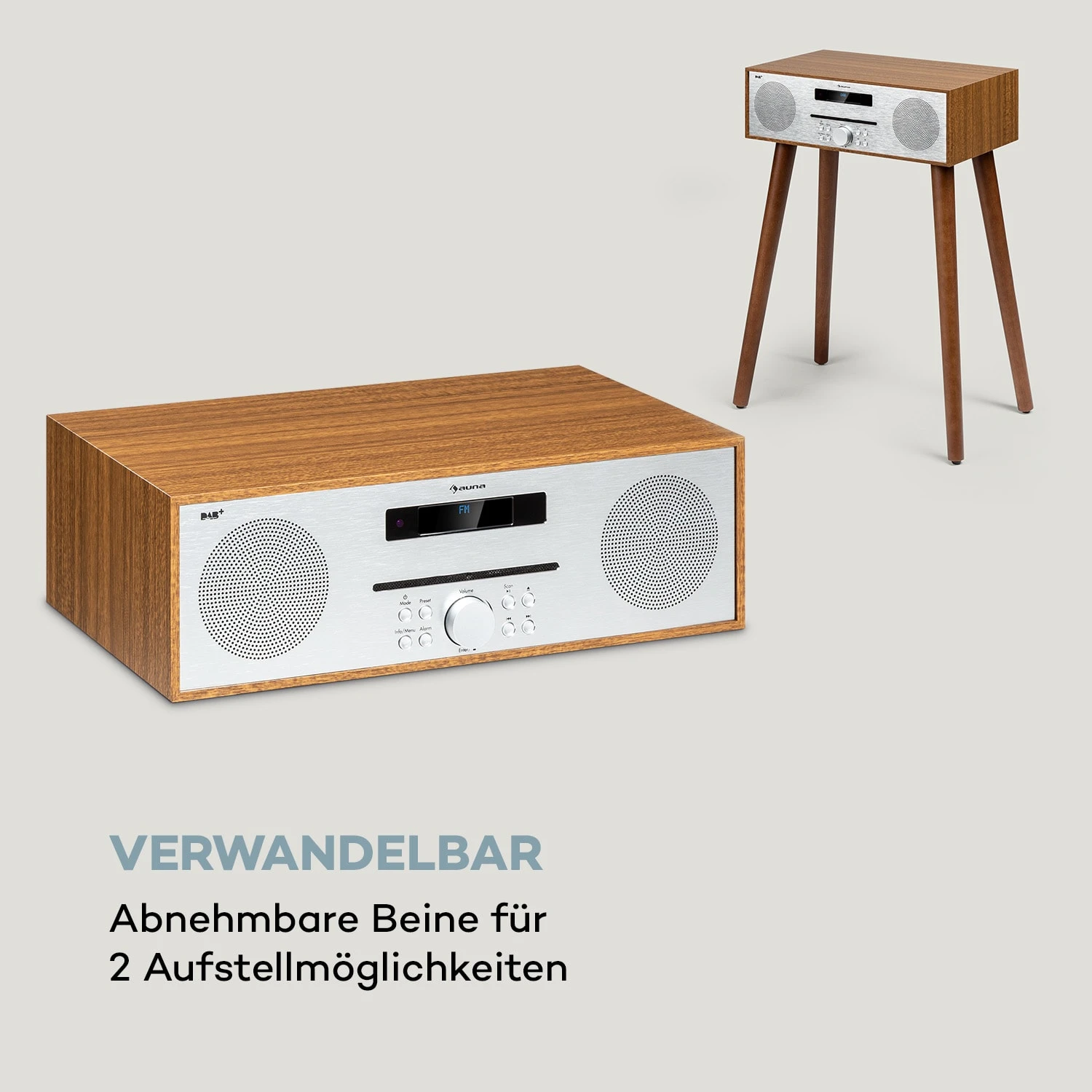 Silver Star CD-DAB 2x10W Max. Slot-In CD-Player DAB+ BT Alu – Bild 3