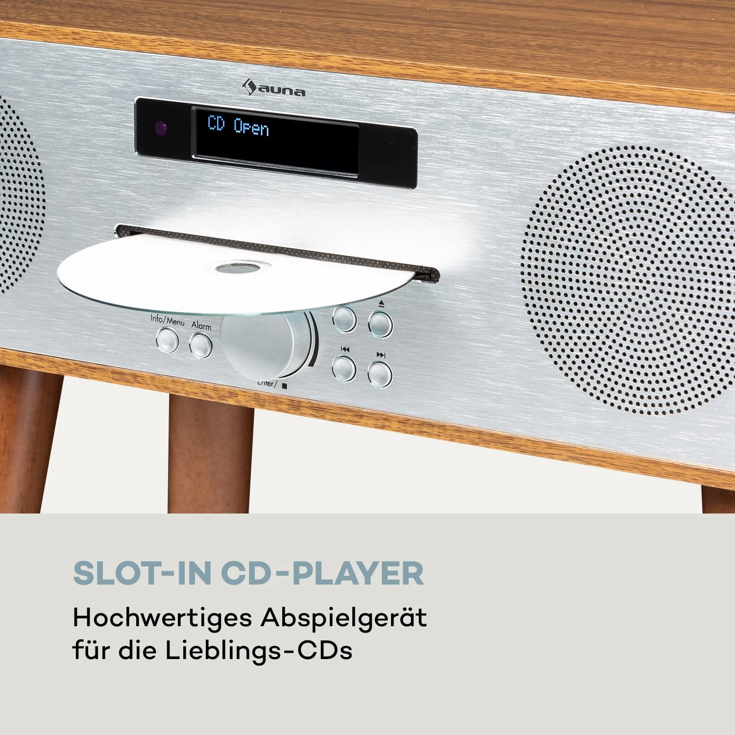 Silver Star CD-DAB 2x10W Max. Slot-In CD-Player DAB+ BT Alu – Bild 6