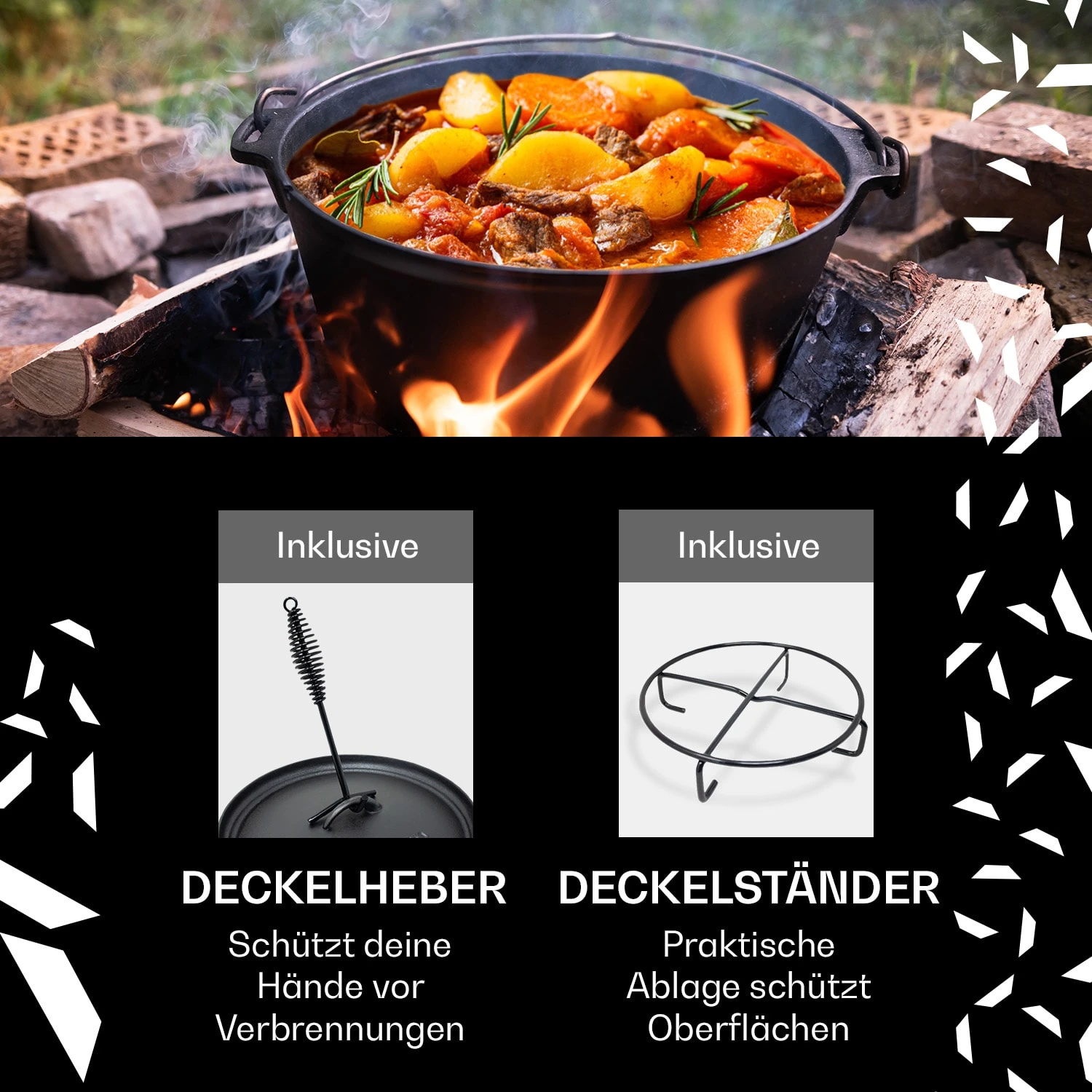 Guernsey Premium Dutch Oven 4.5 BBQ-Topf Gusseisen Größe S / 4.5 Qt – Bild 2