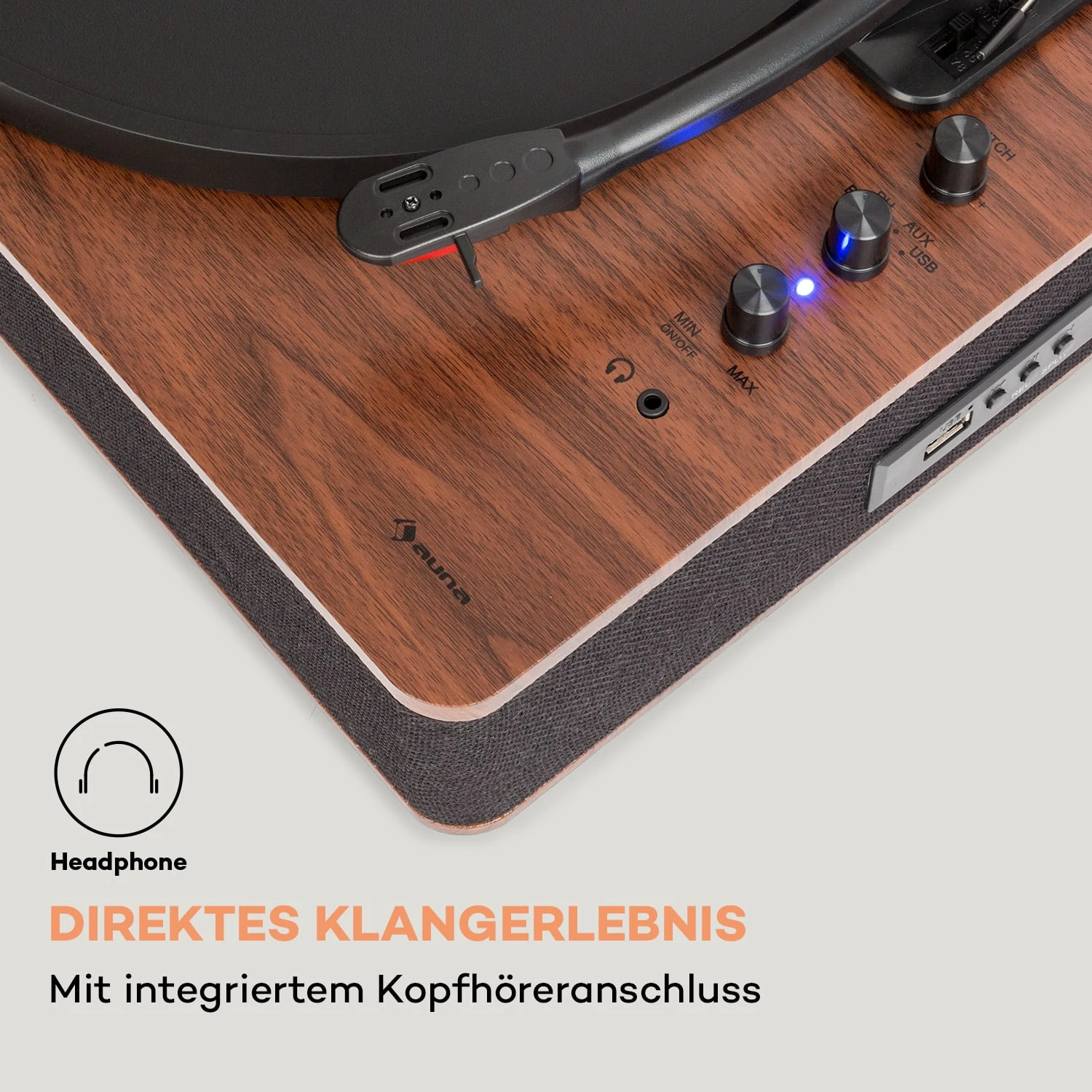 TT-Classic Plus Plattenspieler Staubschutz Bluetooth Record-Funktion 33/45/78 U/min – Bild 6
