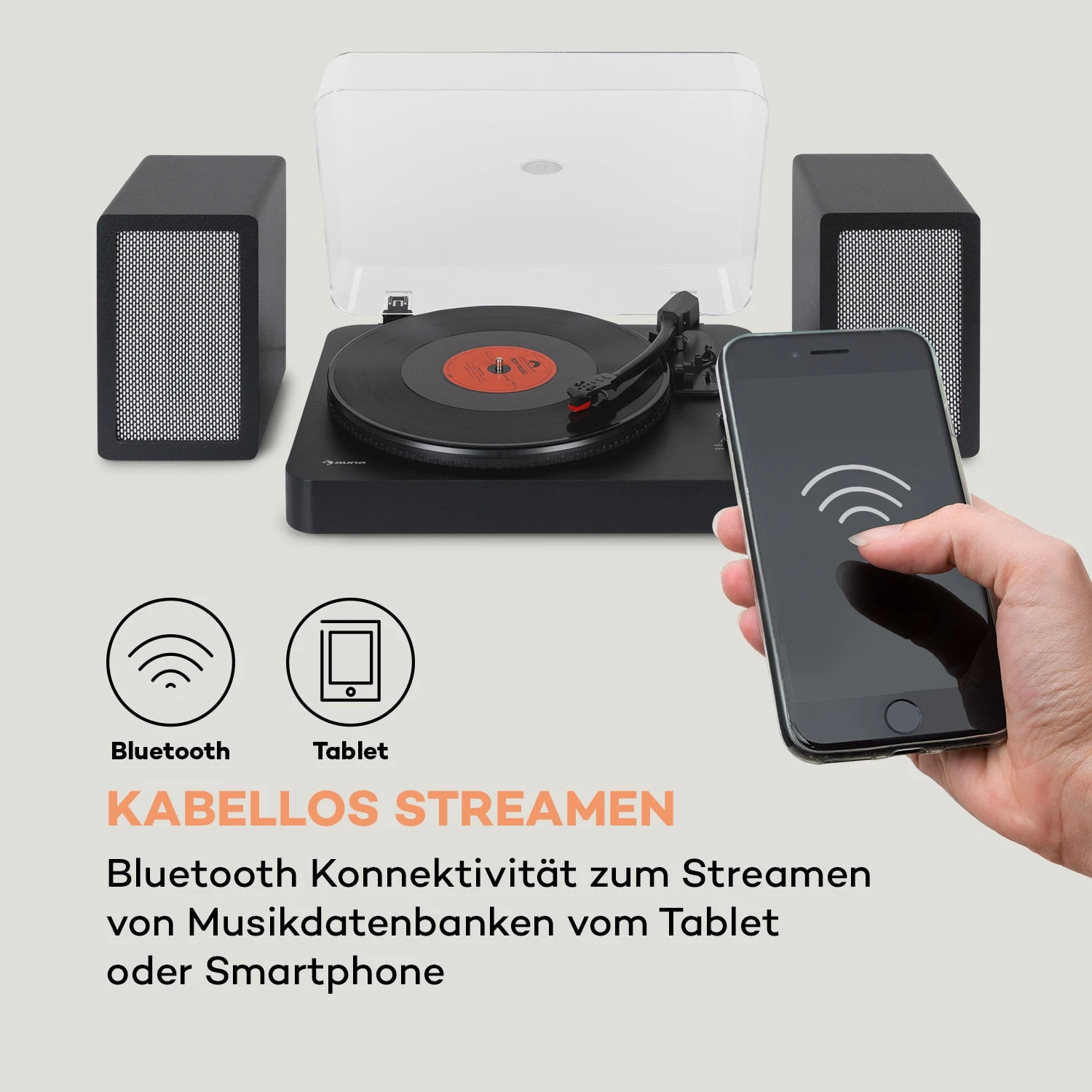 TT-Play SE Plattenspieler Staubschutz Bluetooth 33/45/78 U/min Pitch – Bild 4