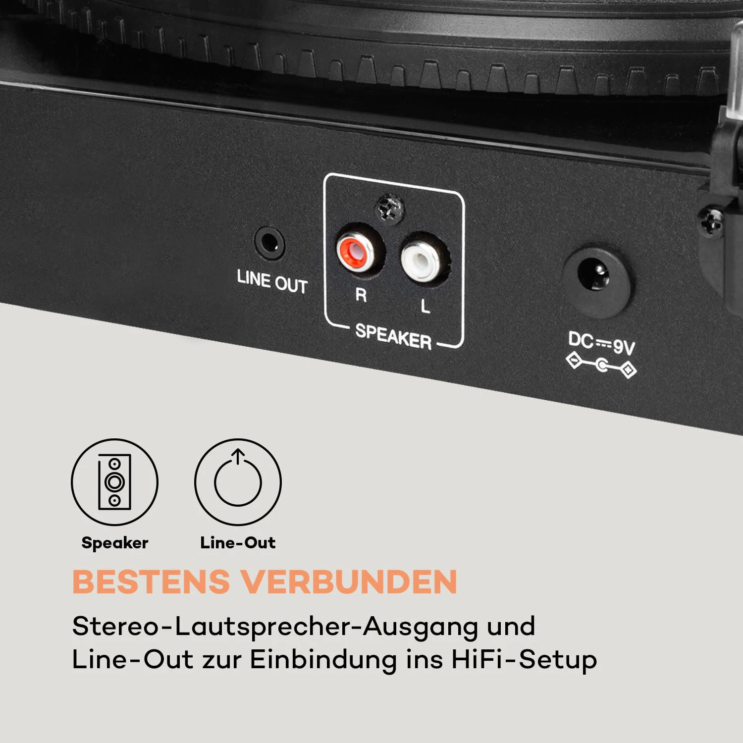 TT-Play SE Plattenspieler Staubschutz Bluetooth 33/45/78 U/min Pitch – Bild 9