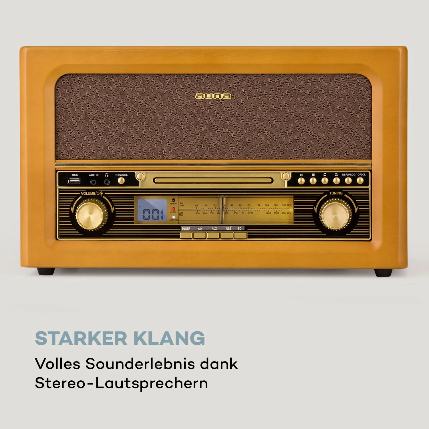 Belle Epoque 1906 Retro-Stereoanlage CD FM USB MP3 REC AUX – Bild 7