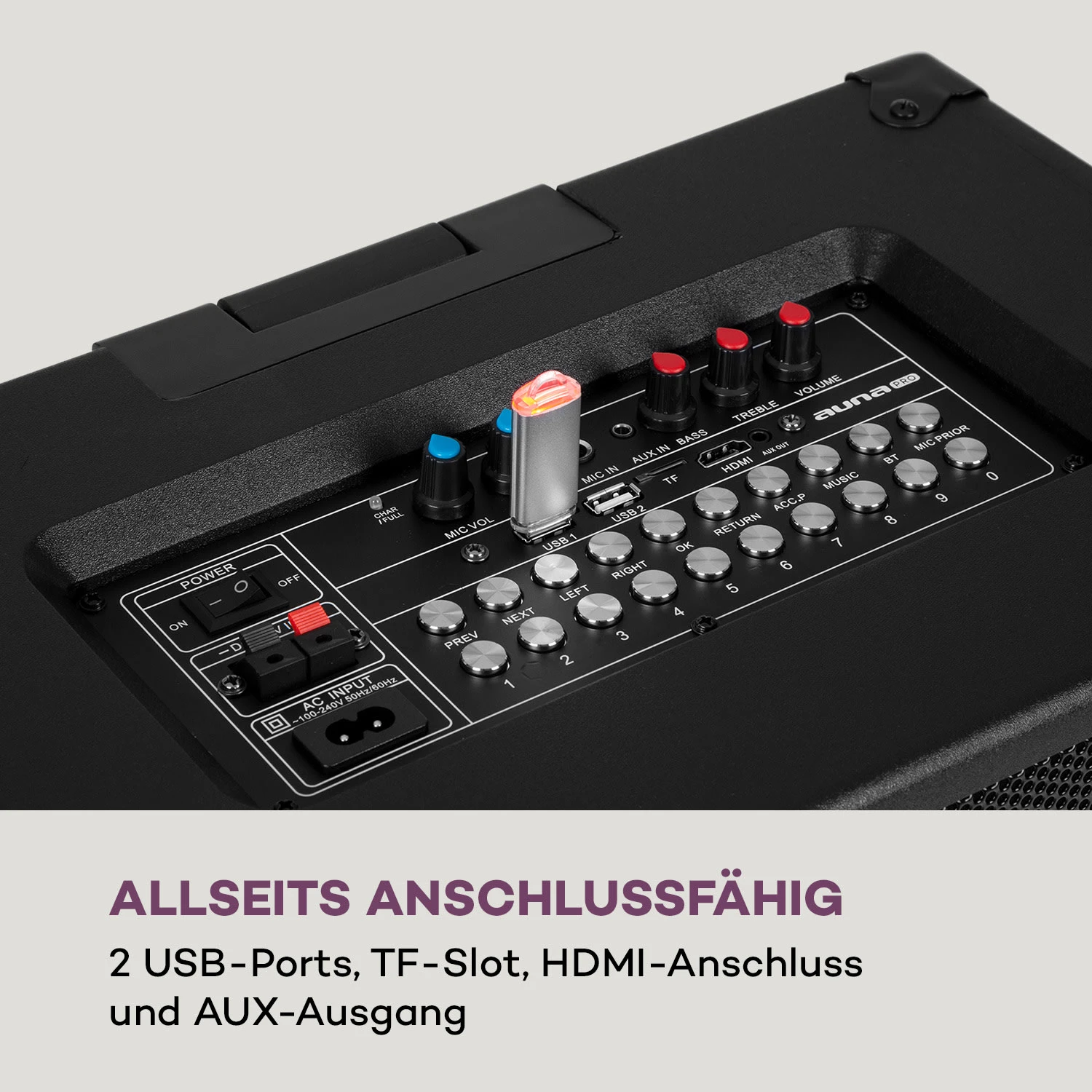 Pro Spin 10 Karaoke-System 14,1" Touch-Display 2xMic WiFi BT USB HDMI – Bild 8