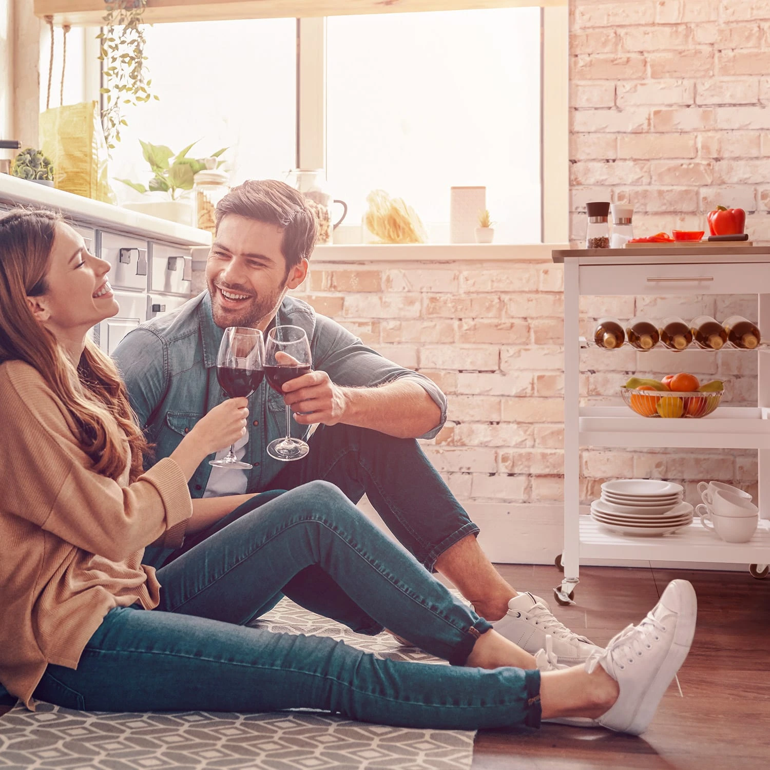 Vermont Servierwagen Küchenwagen 5 Etagen Holz Edelstahl Mobil – Bild 2