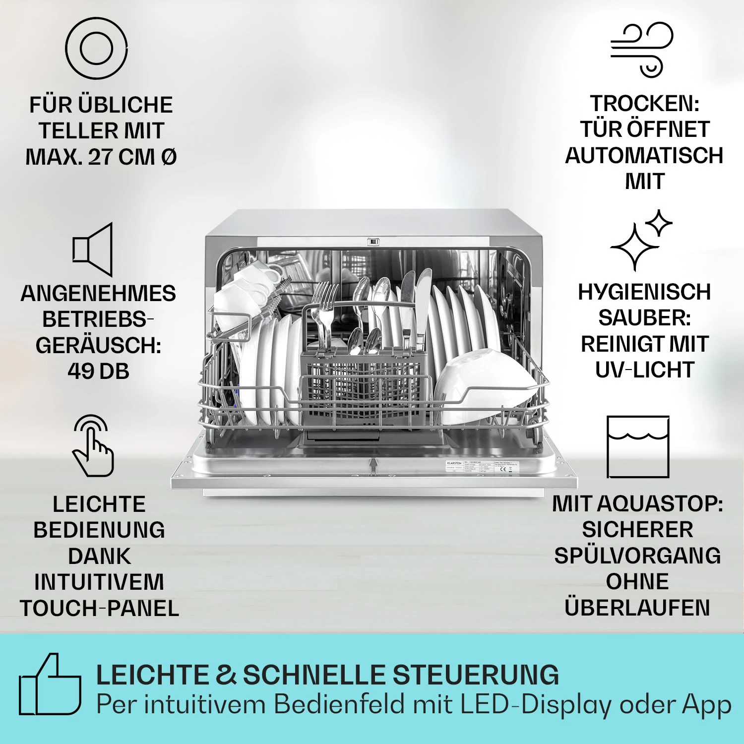 Havasia UV 6 Geschirrspüler UV-Licht Freistehend 1380W – Bild 2