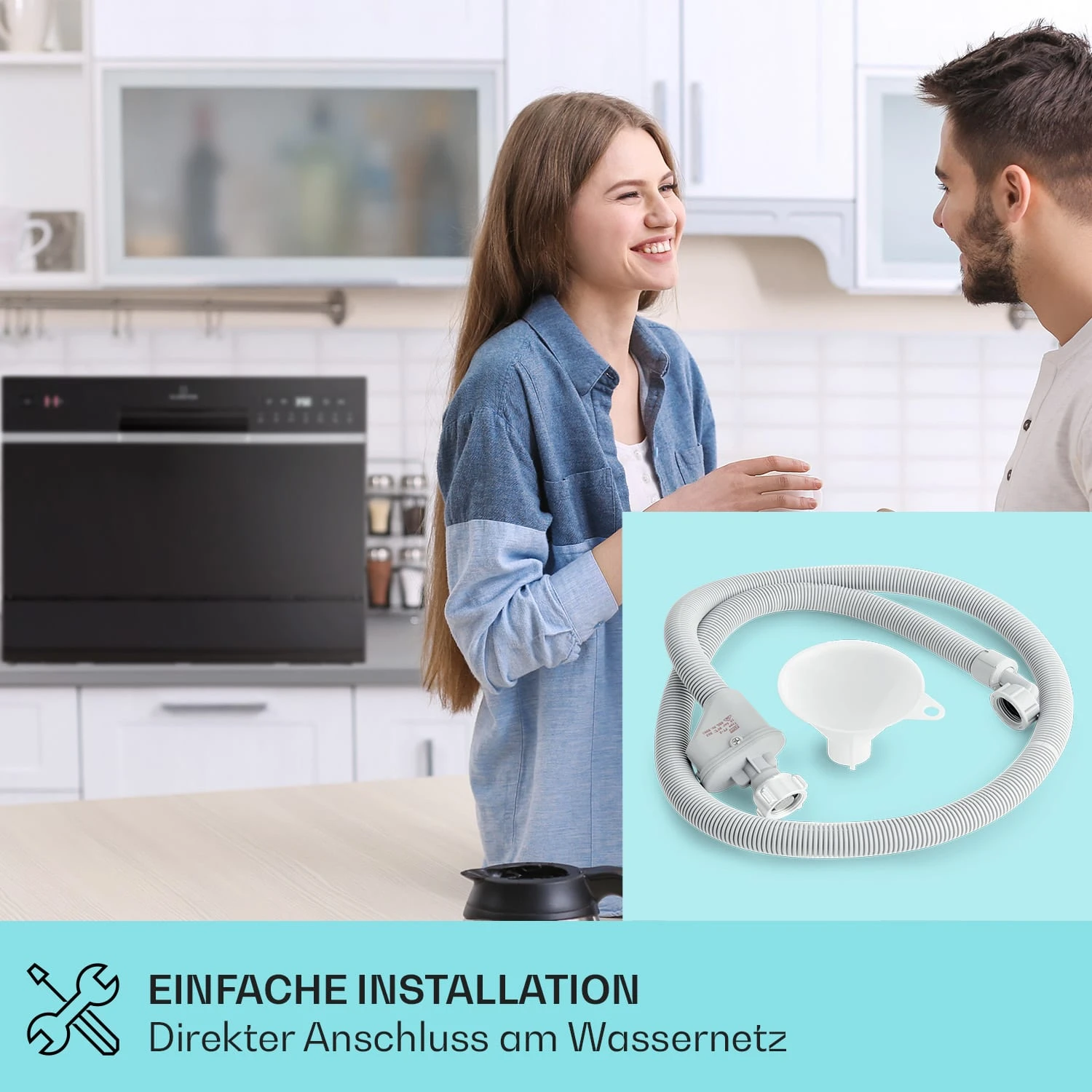 Amazonia 6 Smart Geschirrspüler App-Steuerung Freistehend 1380W – Bild 4