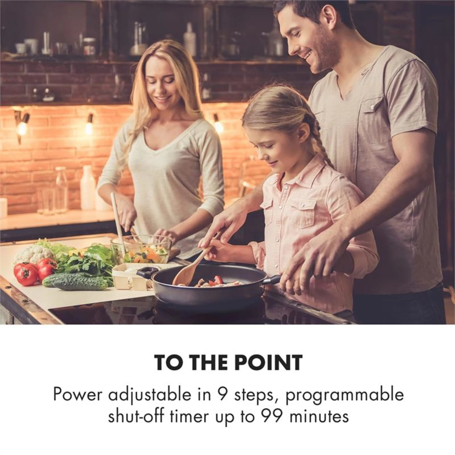 Kalahari Delicatessa Einbau-Ofen-Set Induktion 7000W 68Ltr Schwarz Edelstahl – Bild 7